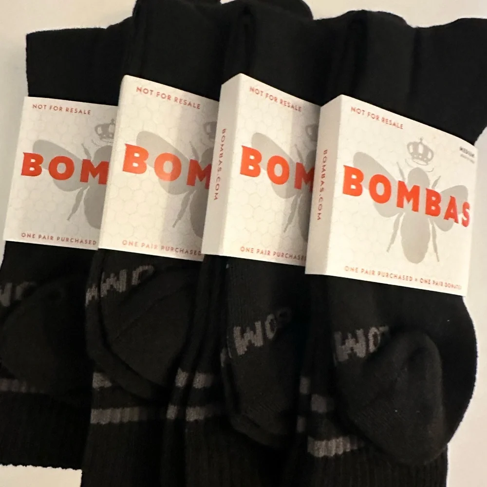 Bombas Men's Black Casual Socks - Picture 1 of 3